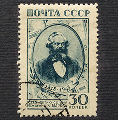 Image showing Karl Marx stamp, USSR, 1943