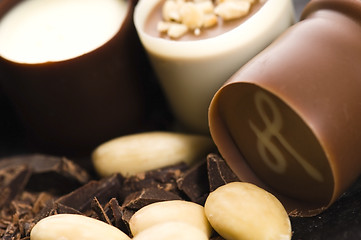 Image showing chocolates with sweet almonds