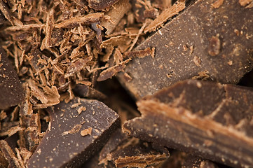 Image showing Chopped chocolate