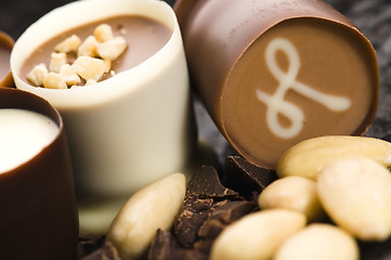 Image showing chocolates with sweet almonds 