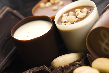 Image showing chocolates with sweet almonds 