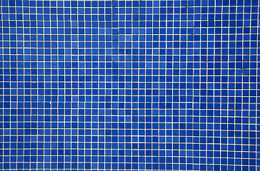 Image showing blue mosaic tiles