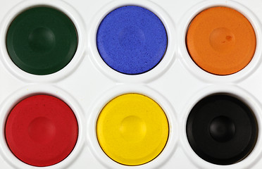 Image showing watercolour paint palette