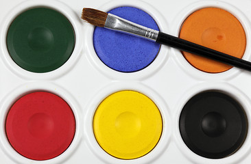 Image showing watercolour paint palette