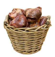 Image showing Basket full of hearts