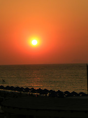 Image showing Seaside sunset