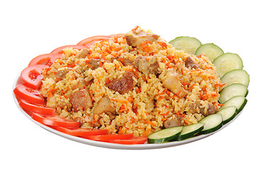 Image showing Rice with meat