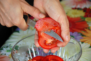 Image showing Tomato cut