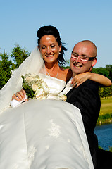 Image showing Bride and groom