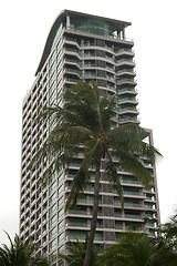 Image showing Skyscraper is insulated on white