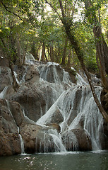 Image showing Waterfall in jungle in Thailand