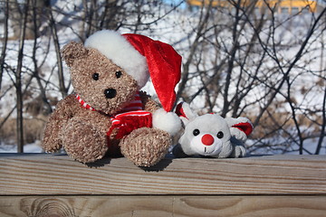 Image showing Christmas bear and mouse.