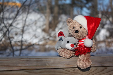 Image showing Christmas bear and mouse.