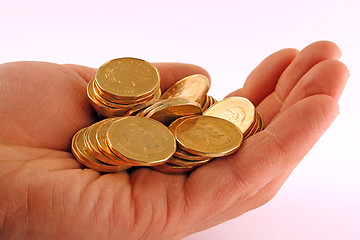 Image showing coins in hand