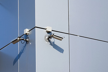 Image showing Two security cameras