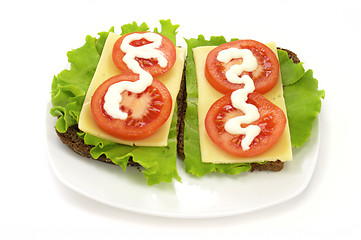 Image showing Sandwich with cheese