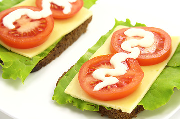 Image showing Sandwich with cheese