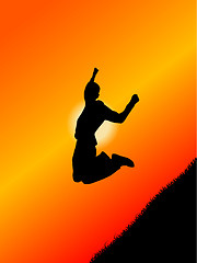 Image showing Sunset Jump