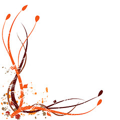 Image showing Orange Floral Background