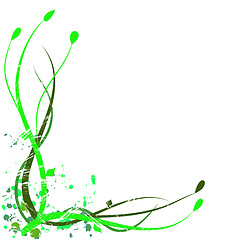 Image showing Green Floral Background
