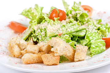 Image showing Caesar salad closeup