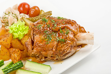 Image showing Tasty pork with vegetables