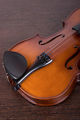 Image showing classic violin closeup