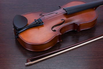 Image showing classic violin closeup