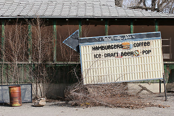 Image showing old restaurant sign