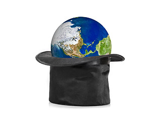 Image showing Black hat and earth