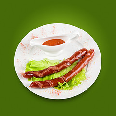 Image showing grilled sausage