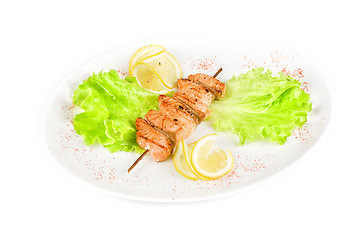 Image showing salmon kebab