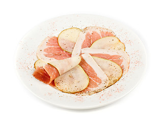 Image showing bacon with pear