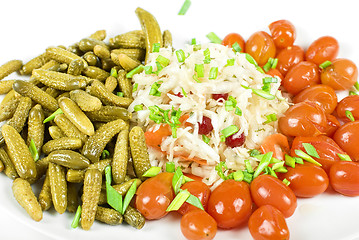Image showing Marinated vegetables closeup