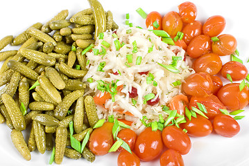 Image showing Marinated vegetables closeup