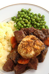 Image showing Beef dinner vertical