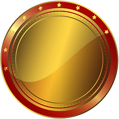 Image showing Gold And red Award