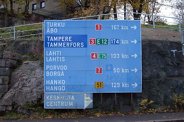 Image showing Traffic sign in Helsinki