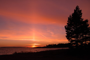 Image showing Sunset on Gulf of Finland