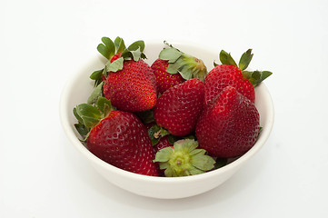 Image showing Strawberries isolated over white background
