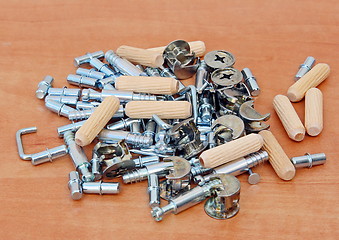 Image showing Many screws and nuts