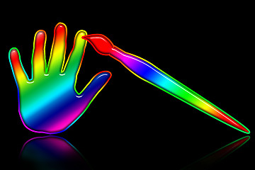 Image showing Coloring Hand