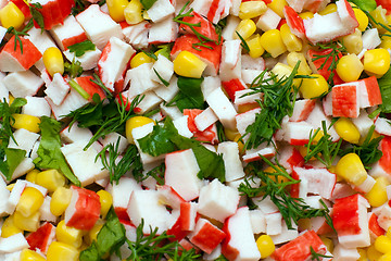 Image showing Salad with crab