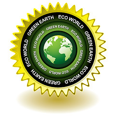 Image showing Green earth eco icon