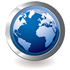 Image showing blue icon earth globe