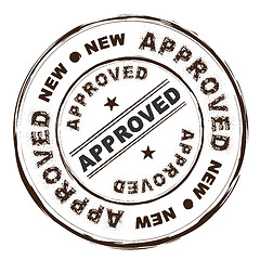 Image showing approved ink stamp