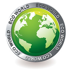 Image showing green icon eco earth globe