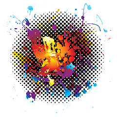 Image showing rainbow splatter grunge