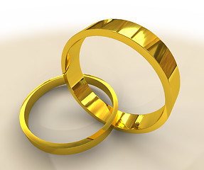 Image showing golden wedding rings