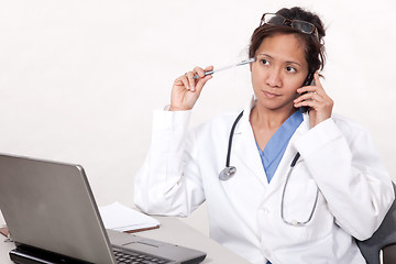 Image showing Asian woman doctor physician